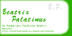 beatrix palatinus business card